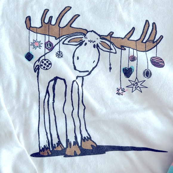 8/$20 Old Navy Moose Pajamas Size Large 10 - Picture 2 of 5
